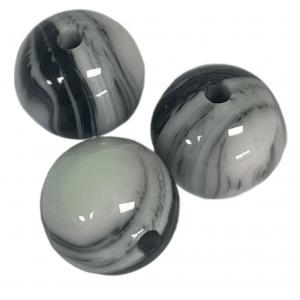 Quality One Hole Fancy Resin Bead Buttons Marble Effect 10mm Round for Garment for sale