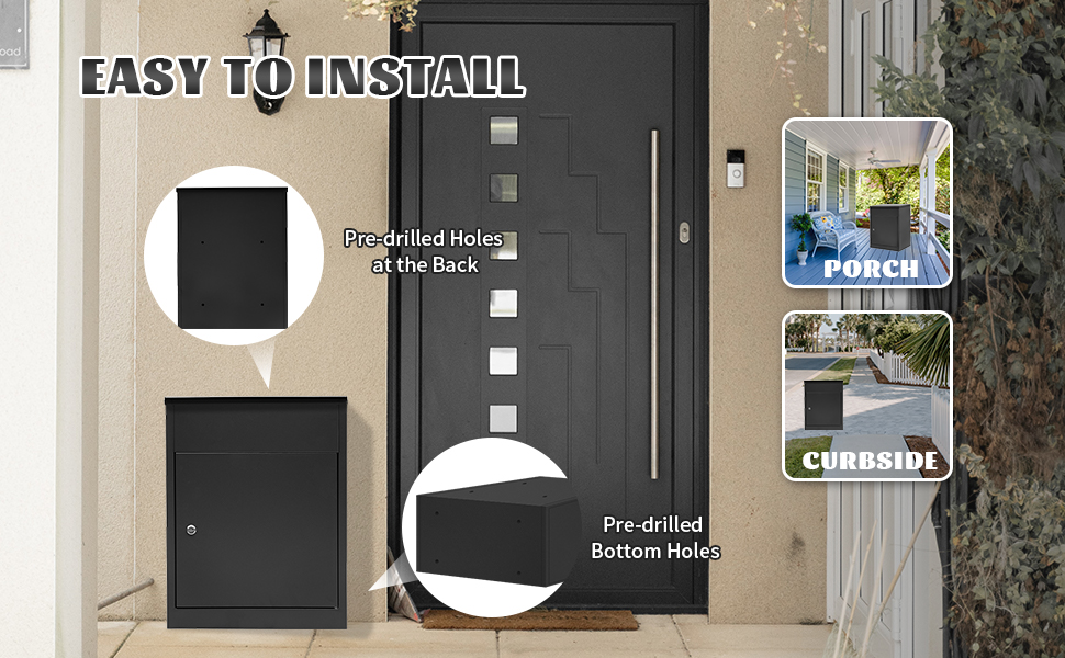 Customized Parcel Drop Box Safe Anti-Rust and Custom Logo Printed for Deliveries