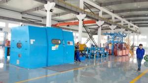China Automated Cable Twisting Machine / Sky Blue Wire Extruder Machine on sale