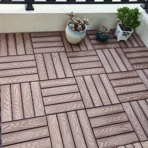 Quality Non Slip WPC DIY Decking 600 X 300MM Garden Terrace Diy Wood Deck Tiles for sale