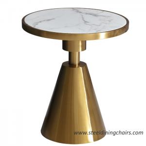 China Marble Top Coffee Table With Stainless Steel Legs on sale