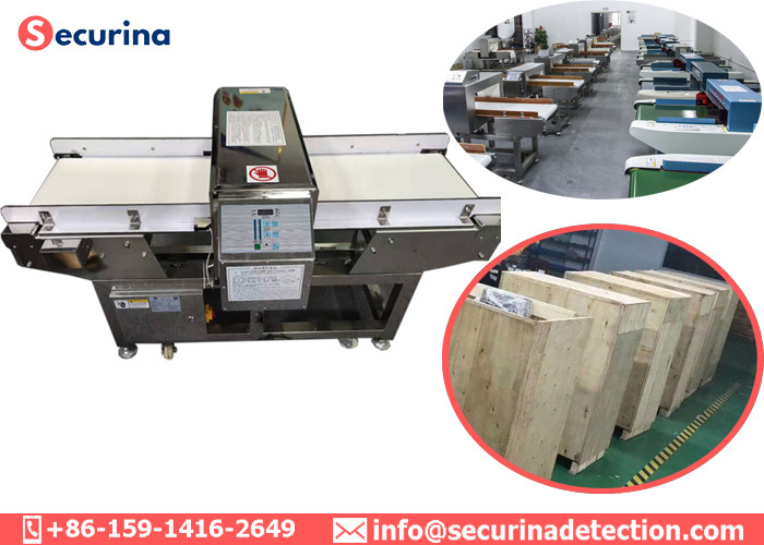 220V 30M/min FDA Food Grade Metal Detectors For Seafood Industry