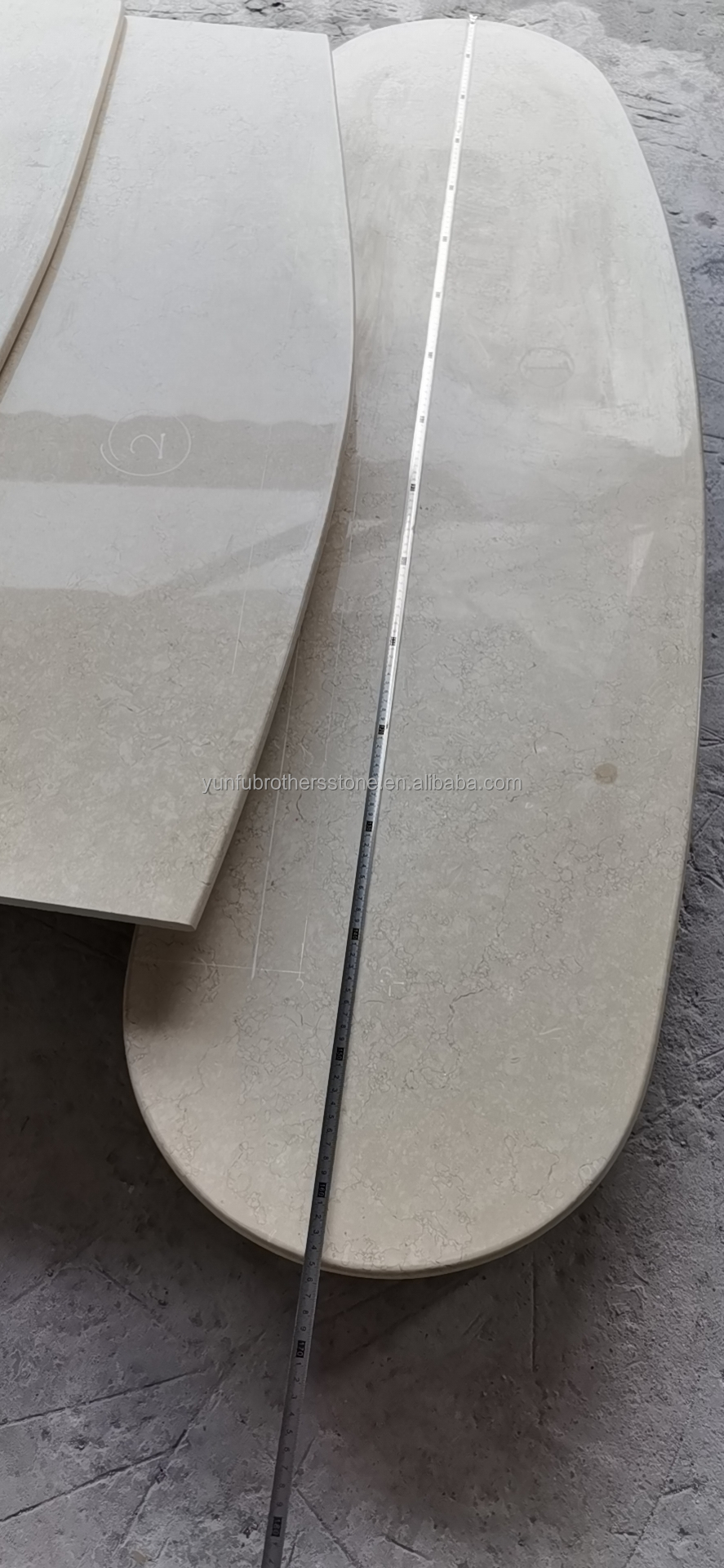 Foshan Custom Modern Honed Marble Big Slab Cut-to-Size Stairs for Home Interior Design