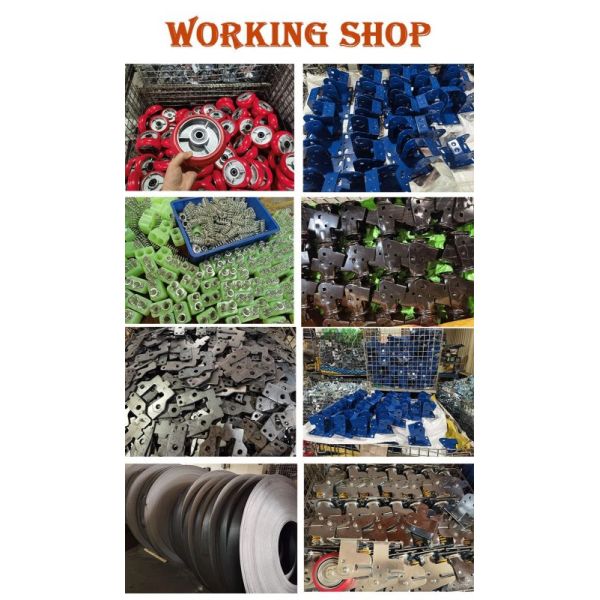 A1 Industrial Heavy Duty Dual Spring Shock Absorbing Steel Core Polyurethane Rigid Caster 4''Smooth Heavy Load Transport