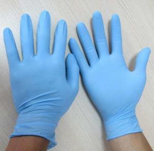 Quality Waterproof Nitrile Examination Gloves , Blue Power Free Nitrile Gloves for sale
