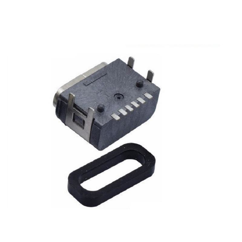 Top Mount 6P USB Type C Female Connector SMT Type Right Angle USB-20C-F-06SF02