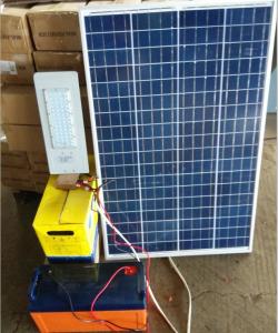 Quality 7m Double Arm Pole 80W 100W Solar Panel Street Light for sale