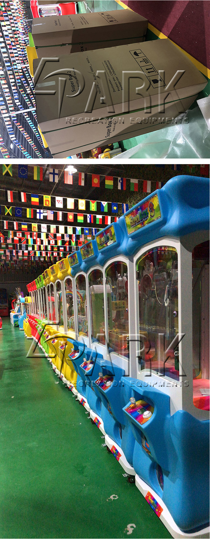 Amusement Park Gift Game Machine / Hardware Material Claw Crane Machine