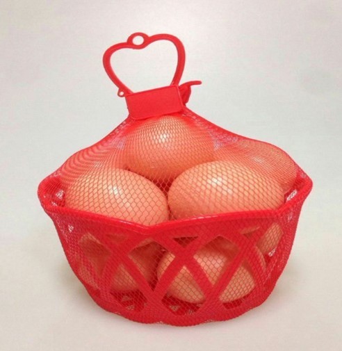 Buy Plastic Egg Packaging Mesh Sleeve Plastic Tube Netting Red Color Large Load Capacity at wholesale prices
