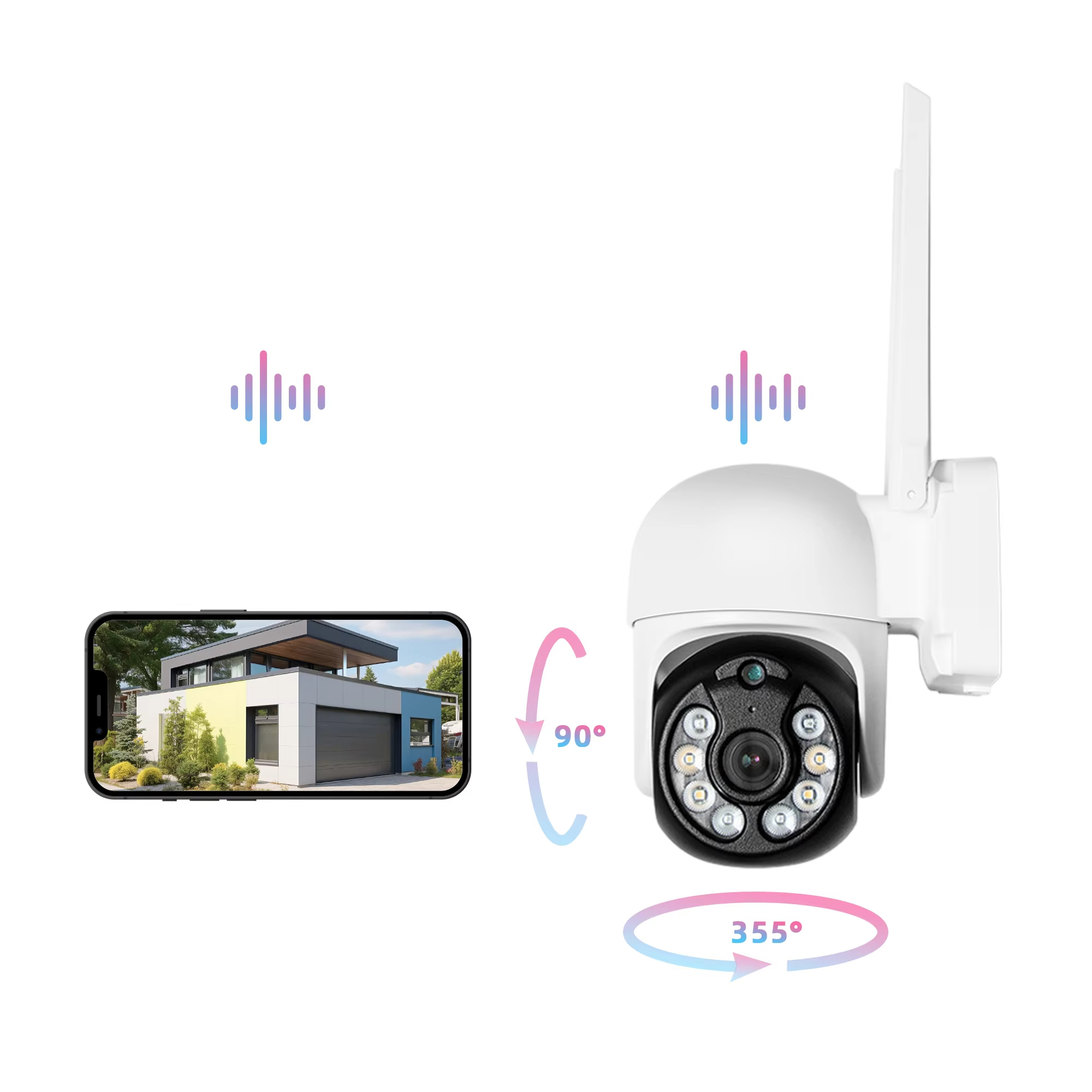 4MP HD Security Tuya Smart Wifi Camera Auto Tracking PTZ Home Network CCTV Camera Wireless Network Camera
