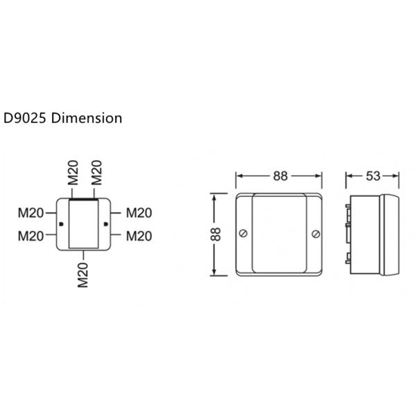 Outdoor IP65 PC Material Electrical Junction Boxes Anti-aging
