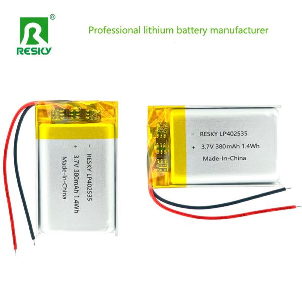 3.7V 380mAh Lithium Ion Battery Cell with 500 Cycles for GPS Locator and Smart Devices