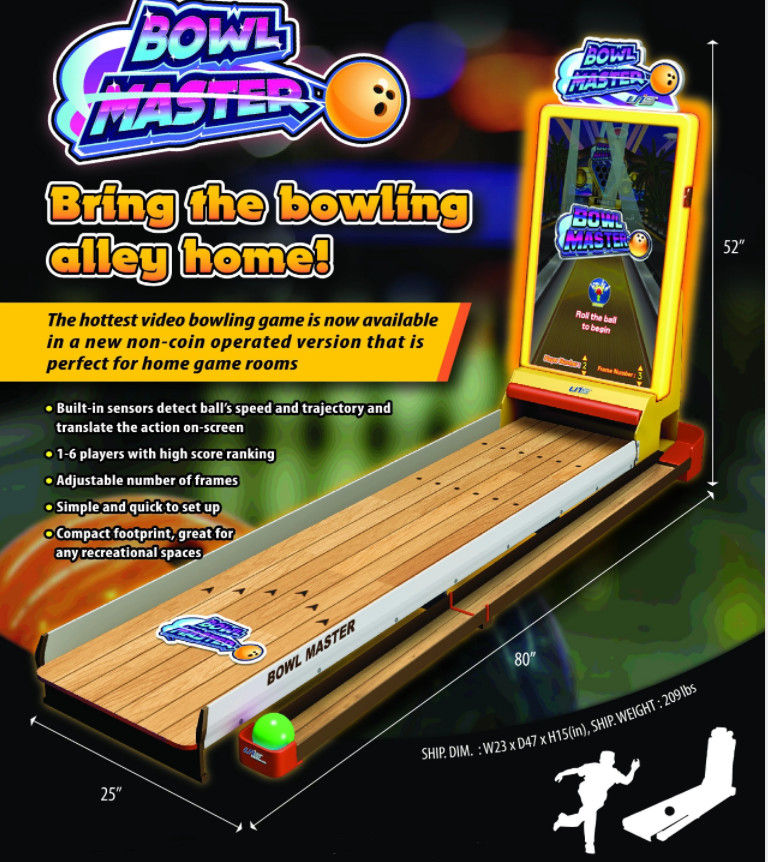 Acrylic Metal Home Office Bowling Game Machine Bowl Master