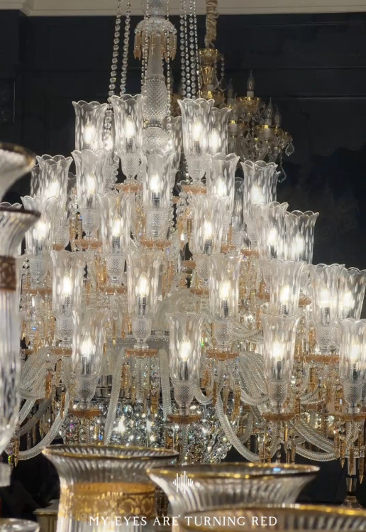 Luxury France Style Chandeliers With Champagne Pendants