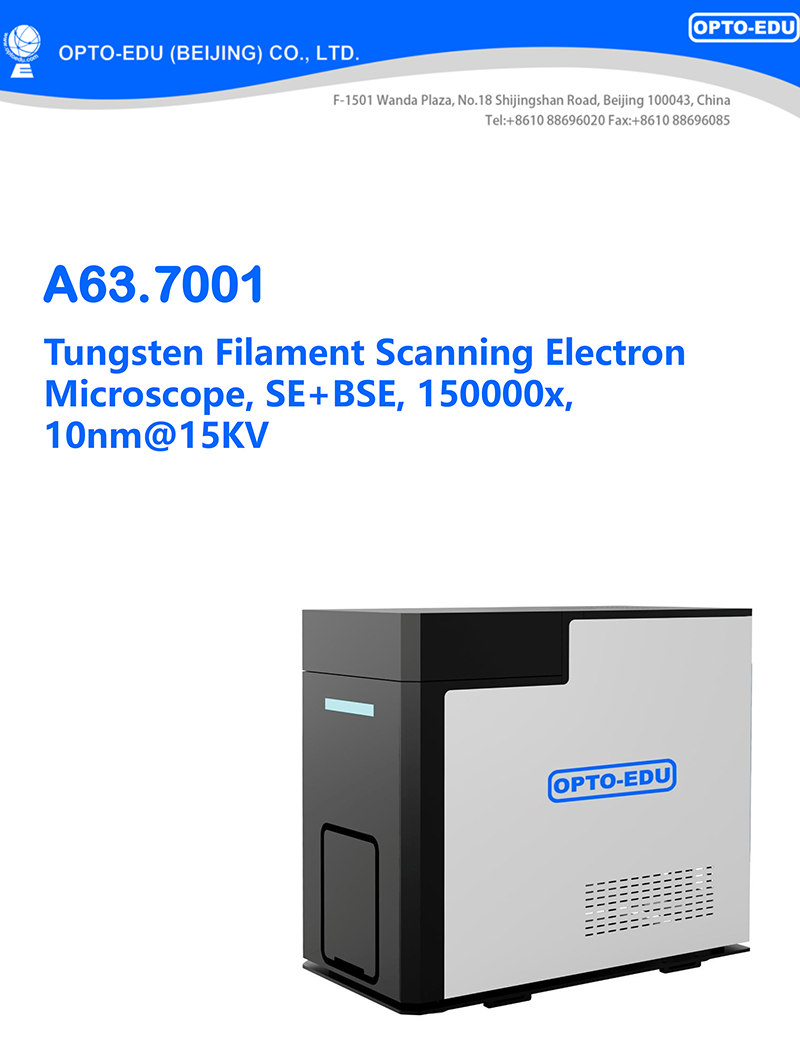 OPTO-EDU A63.7001 Tungsten Filament Scanning Electron Microscope SE BSE 150000x 10nm@15KV