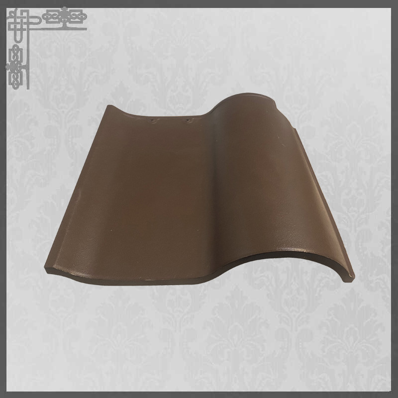 Chocolate Color Spanish Ceramic Villa Hotel Roof Clay Tiles Size 220*220mm