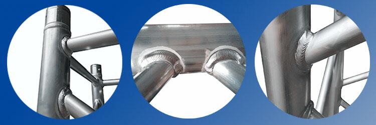 Aluminum Alloy Certificate 2 Ways 90 degree Corner Lighting Trussing for Customized Stage