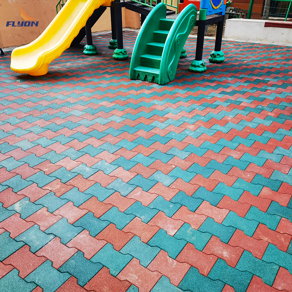 Shock Absorption Rubber Flooring Pad 20 Lbs For Heavy Equipment Protection Safety