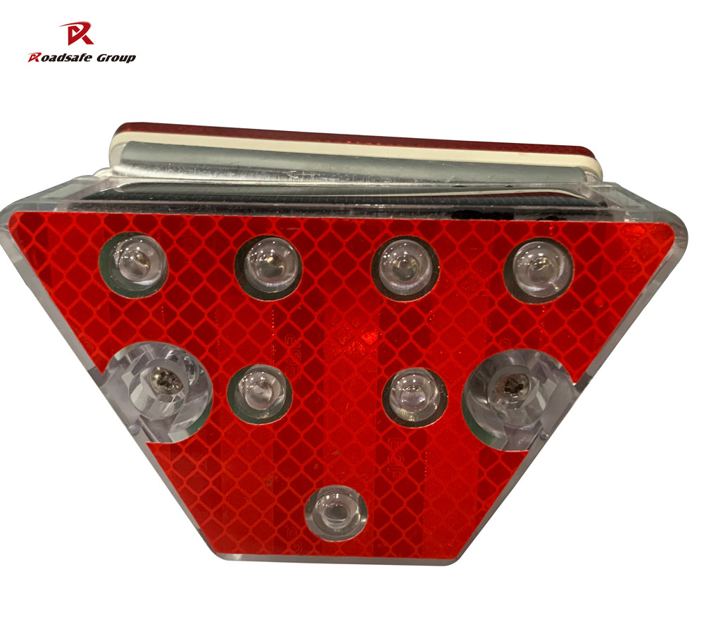 120mm Traffic Road Blinker Light Reflector Solar Road Delineator Posts With Base ODM