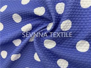 Quality Polka Dot Recycled Swimwear Fabric Chlorine Resistance Fast Drying for sale