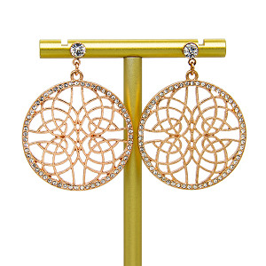 Large Hoop Yellow Gold Diamond Earrings Chandelier Gold Star Stud Earrings