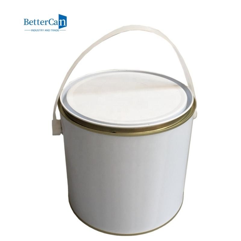 3.7L Empty Paint Jars Custom Printed Tin Cans With Lever Lids ISO9001