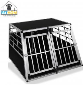 China XXL Dog Cage Transport Partition Box Crate Dog Carrier 2 Door Puppy Training ZX104A2 on sale