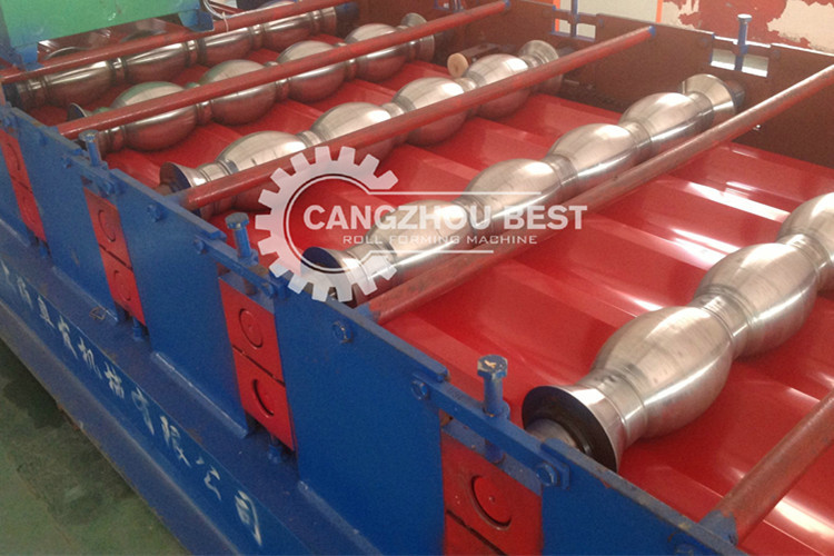Aluminium Profile Material Zinc Metal 7kw Glazed Tile Roll Forming Machine
