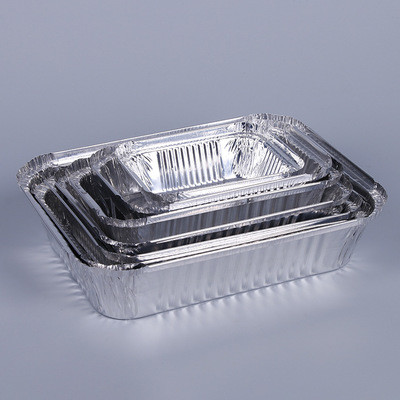 4900ml Tin Foil Food Takeaway Boxes For Eggplant Needle Mushroom Nori
