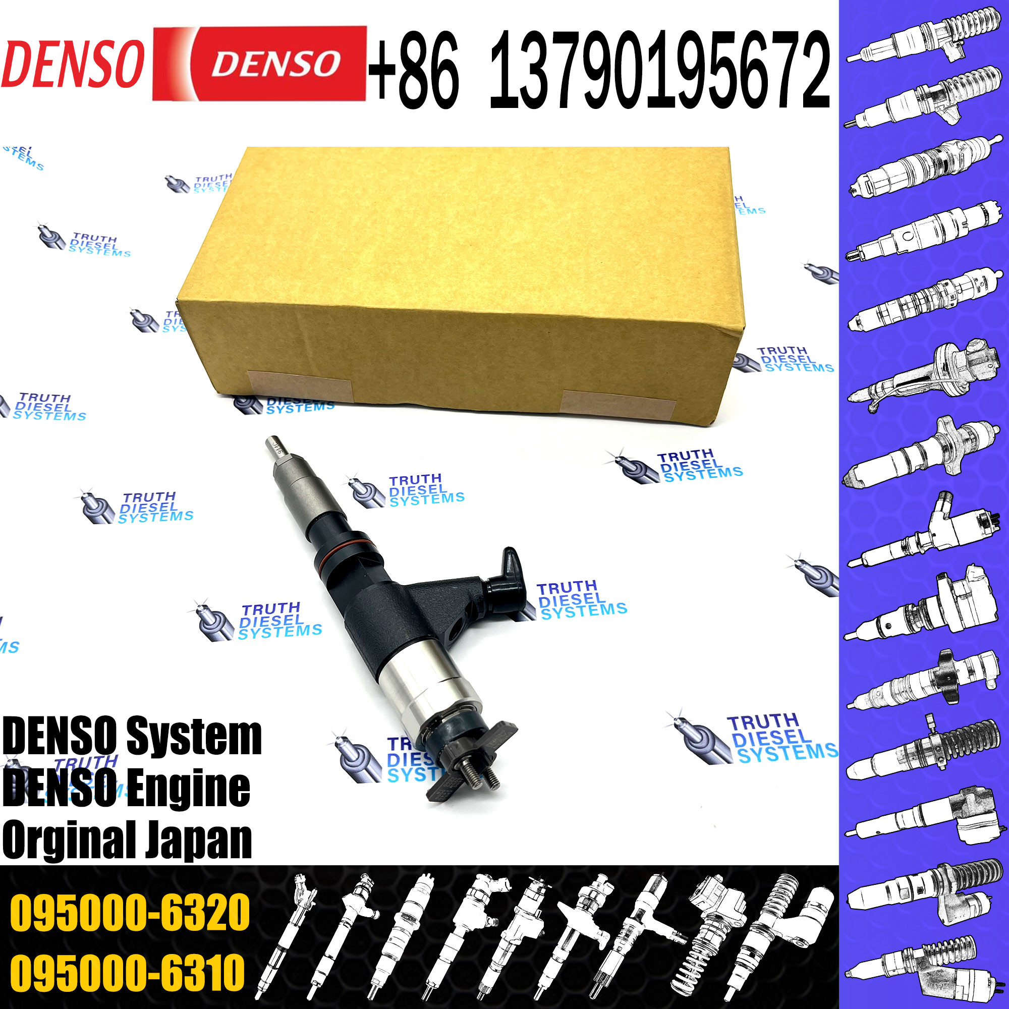 New diesel fuel injector 095000-6320 095000-6321 095000-6322 RE530361 RE531210 RE546783 DZ100211