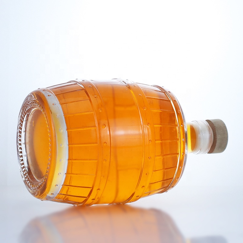 700ml 750ml Special Shaped Glass Bottle for Whiskey Tequila Brandy Rum Gin Glass Collar