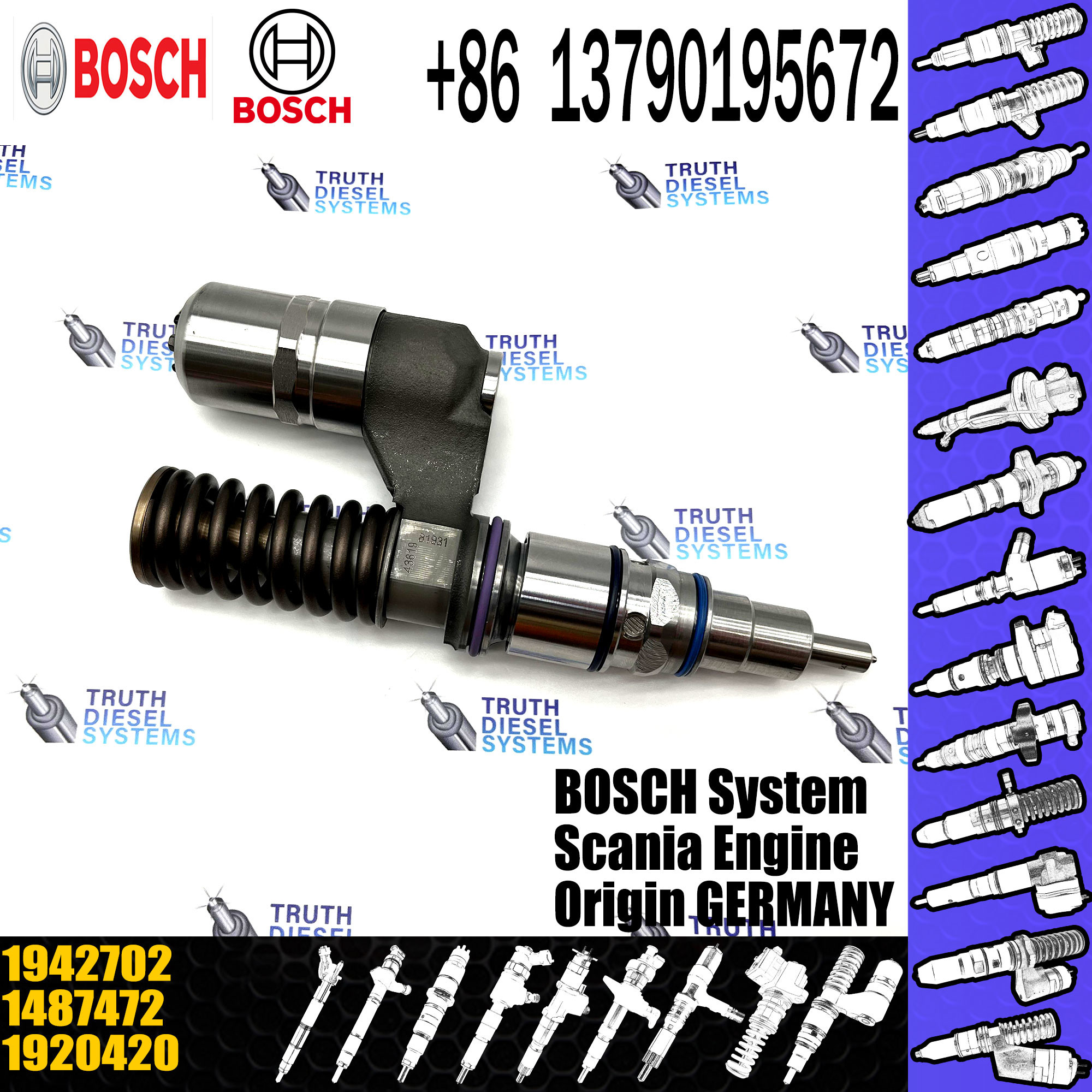 Diesel Unit Pump Injector 0414701060 0414701068 0414701069 For SCANIA 1942702 1487472