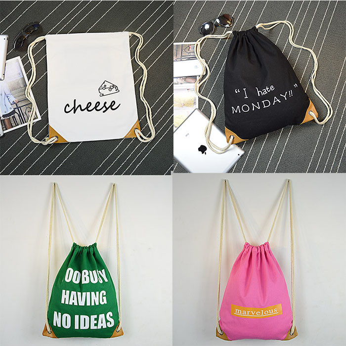 Heavy Duty Sports Backpacks Portable Non Woven Text Pattern Separate Bag