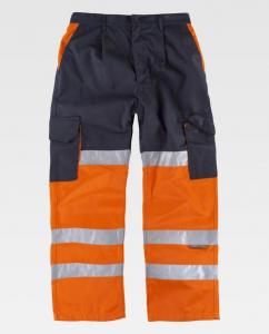 Quality Workers Orange Hi Vis Trousers / Safety And Fashion Mens Work Pants for sale