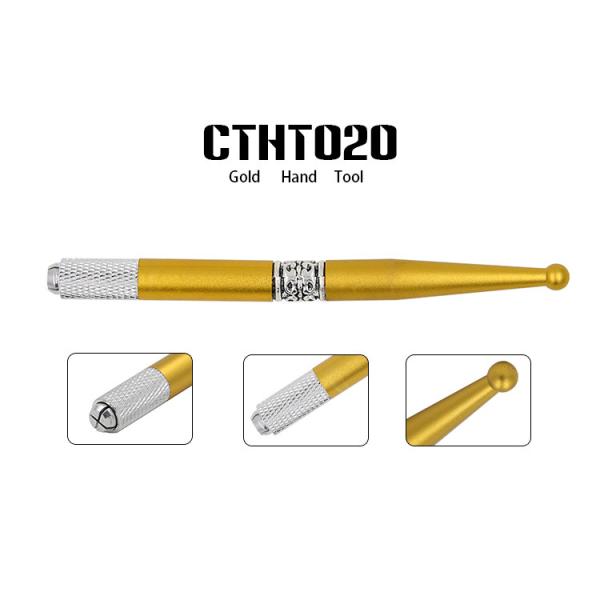 Gold Color Microblading Handtool Eyebrow Tattoo Permanent Makeup Pen