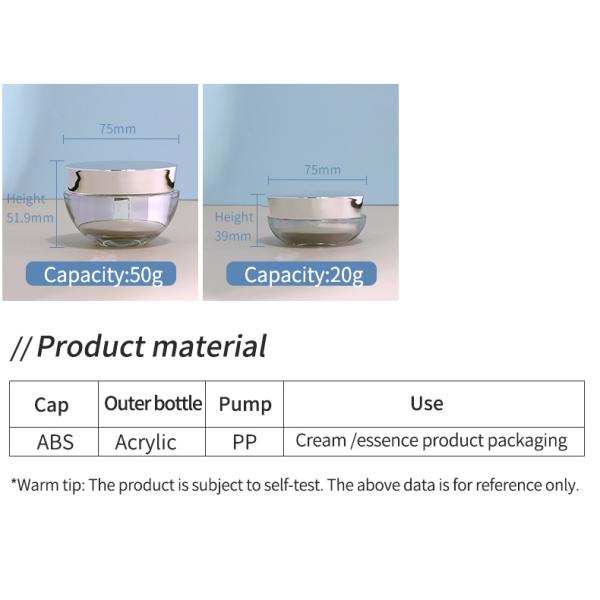 Replaceable Acrylic Bottles 30ml 100ml Silver Plastic Lotion Pump Bottle