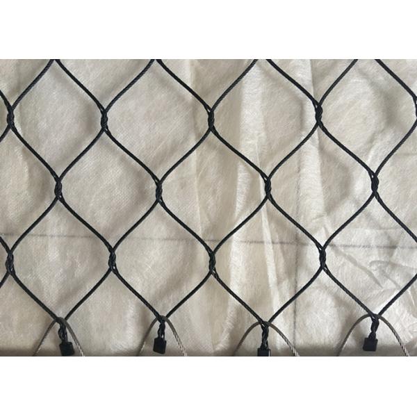 Black Oxide Flexible SS Aviary Rope Mesh Netting Diamond Woven Type