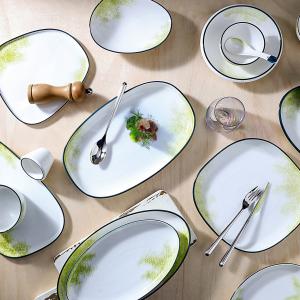 China Marbled Ceramic Tableware Glazing Stoneware Tableware Dinnerware Dinner Set on sale