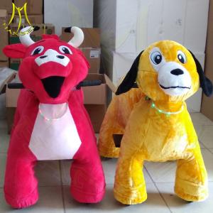 Quality Hansel amusement park walking coin operated plush mountable animal rides for sale