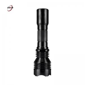 Quality 1100 Lumens Rechargeable Black Flashlight , Portable LED Spotlight IP67 Waterproof for sale