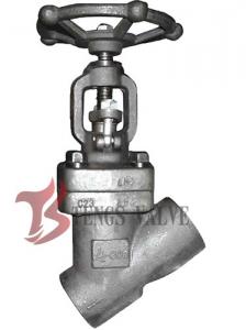 China Forged Steel Y Pattern Globe Valve 1.5 Inch LF2 800LB SW - NPT Ends on sale