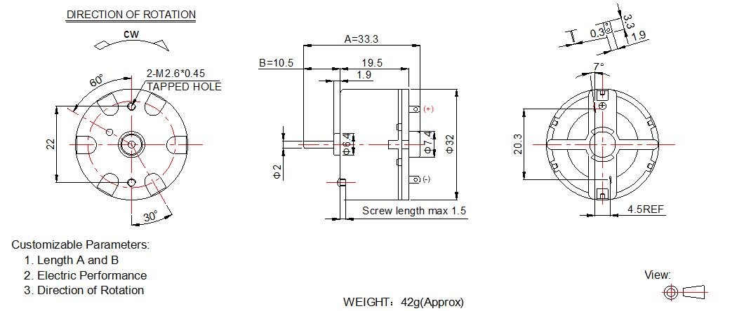 RF 500 5v Mini DC Motor Low Rpm 12 Volt Electric Motor For Air Purifier
