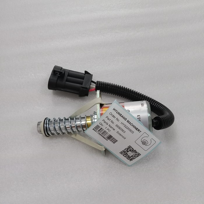 Excavator Parts Shutoff Solenoid 6690563 For S300 S220 S130 S150