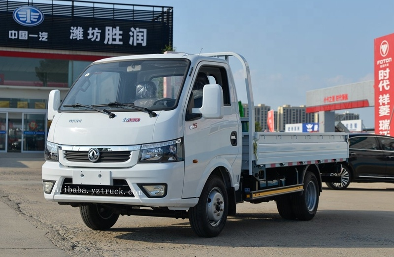/Used Dongfeng Light Flatbed Cargo Truck with High Configuration and Single Row Seat Rows