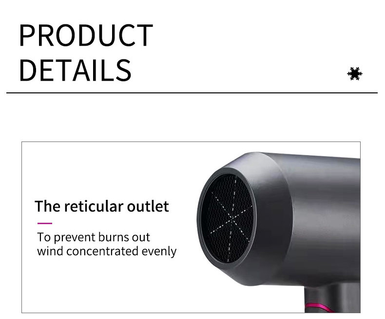 Microfilter Ionic Hair Blow Dryer 1500W Low Noise Unique Brushless Motor