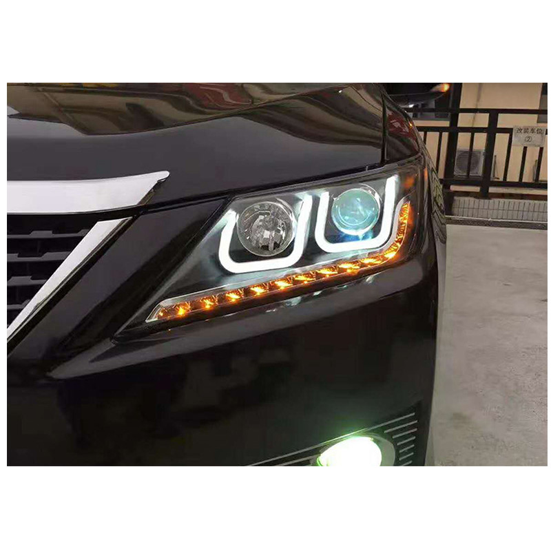 DRL Double U Angel Eye Xenon Bright Led Headlights For Cars For Toyota Camry 2012-2014