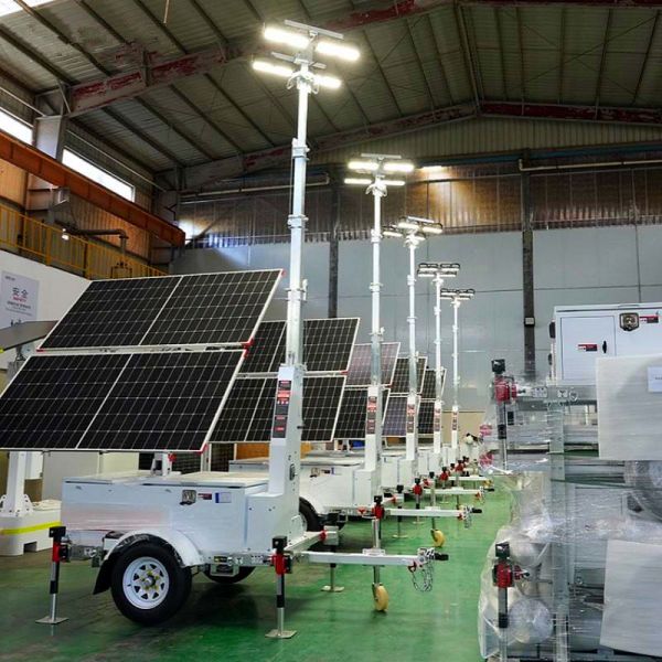 Affordable Solar Light Tower Working Temp -20℃~50℃ Integrated LED Lighting Event Venues Outdoor Light Tower