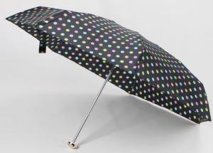 Quality Ultra Mini 5 Fold Compact Travel Umbrella 190T Pongee With Full Color Printing for sale