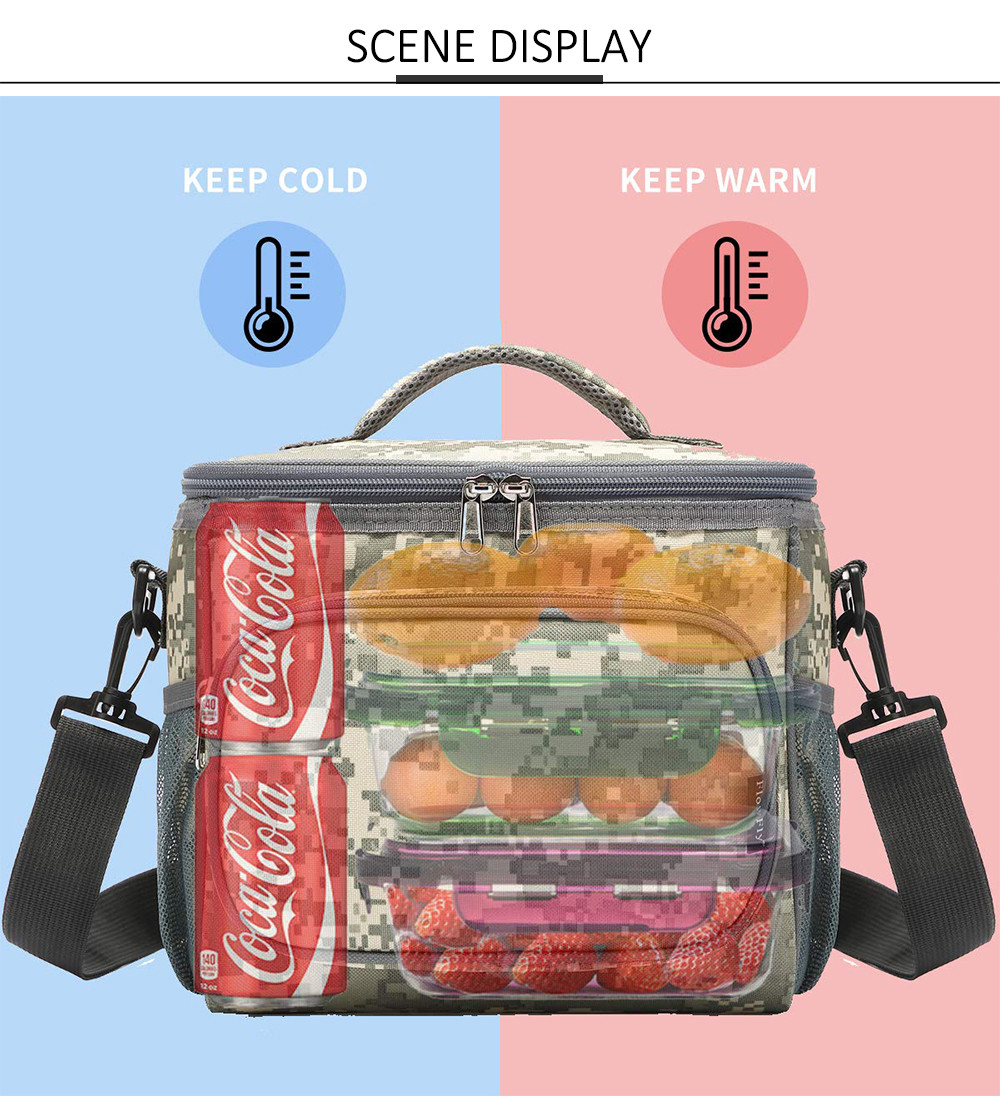 Thermal Lunch Bag Cooler with Should Strap for Work School Picnic