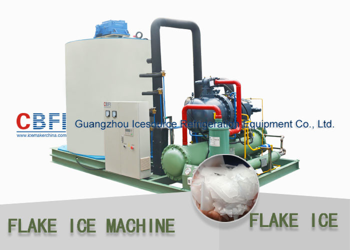 1mm ~ 2mm Fresh / Brine Water Flake Ice Maker For Food Preservation